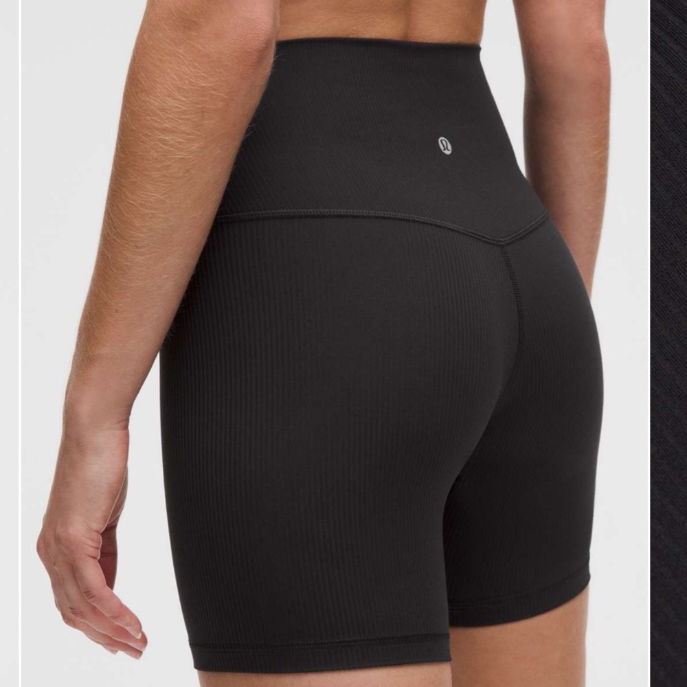 NWT Lululemon Align Hi-Rise Ribbed Short Black Size‎ 14 Activewear Workout